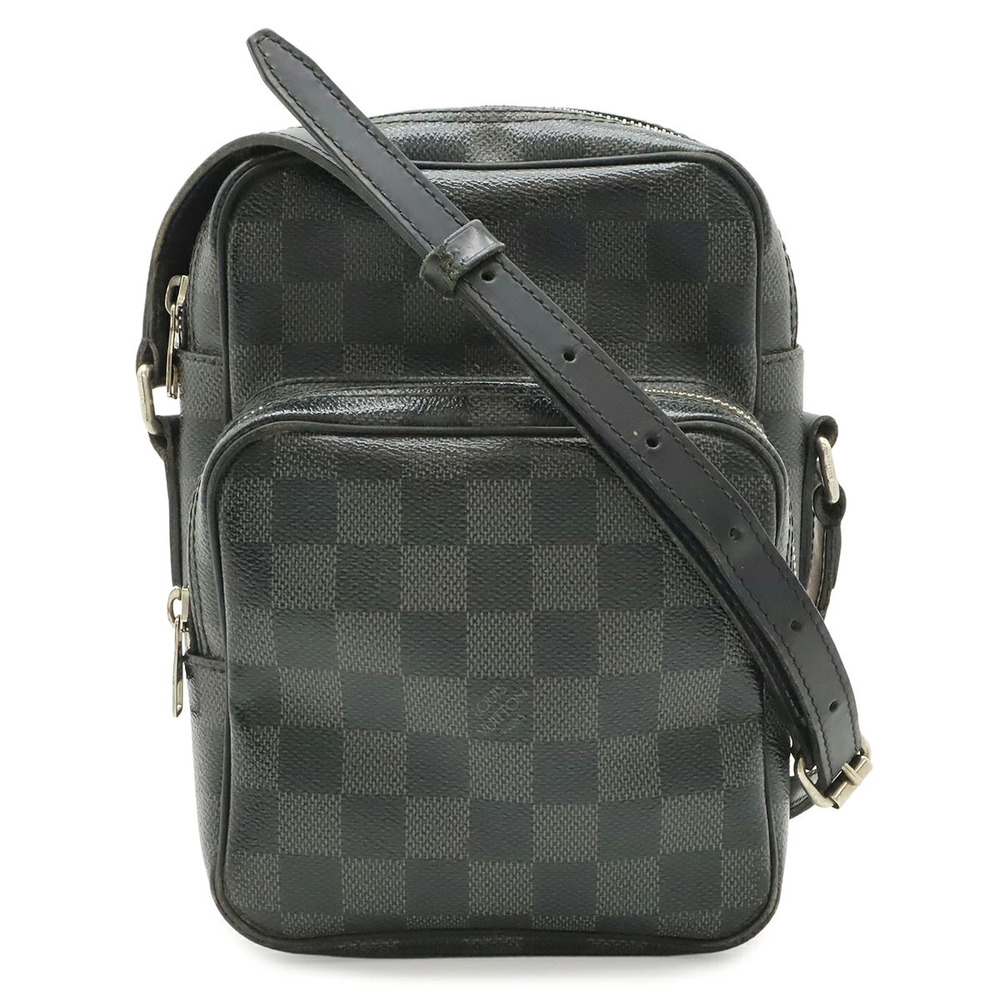 LOUIS VUITTON Damier Graphite Black Rem Shoulder Bag Crossbody